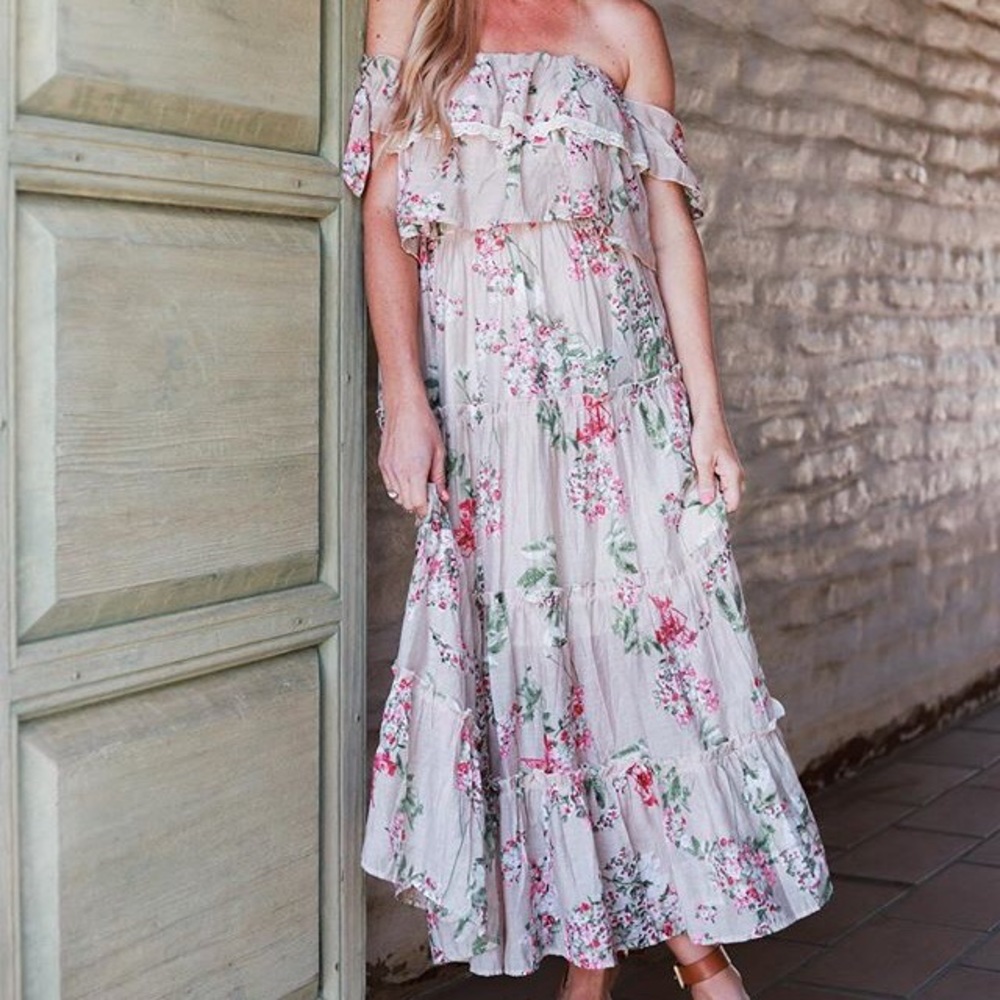 Floral maxi dress.